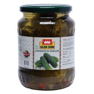 Golden Crown GHERKIN WHOLE IN VINEGAR 670g